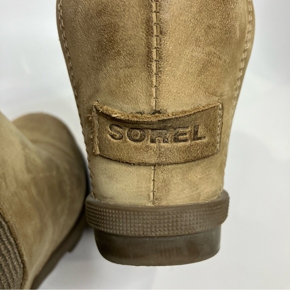 Sorel Joan of arctic ll wedge booties tan leather size 9 - Picture 6 of 8